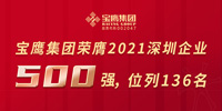 寶鷹集團入圍2021深圳500強企業(yè)，位列136名